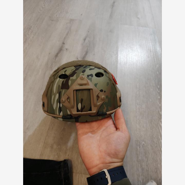 Airsoft FAST kypärä + OneTigris kasvosuojus (Multicam)