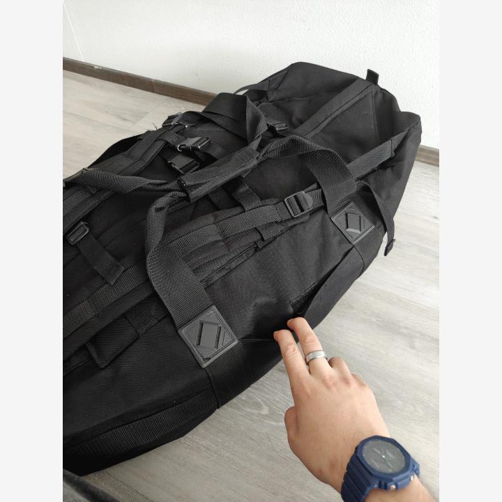 M/S: Iso taktinen keikkakassi / Reppukassi (Musta / Duffle bag)