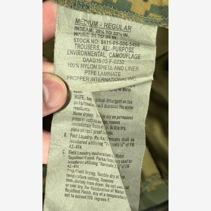 USMC APECS MARPAT Gore-Tex housut