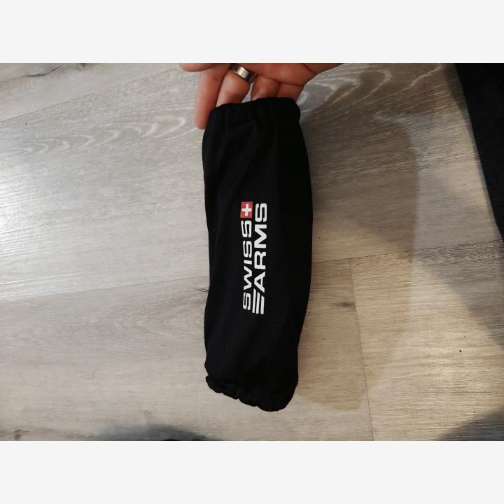 Swiss Arms suojalasit + suojapussi (Musta / Airsoft)