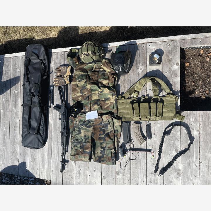 Airsoft ak74 + varusteita