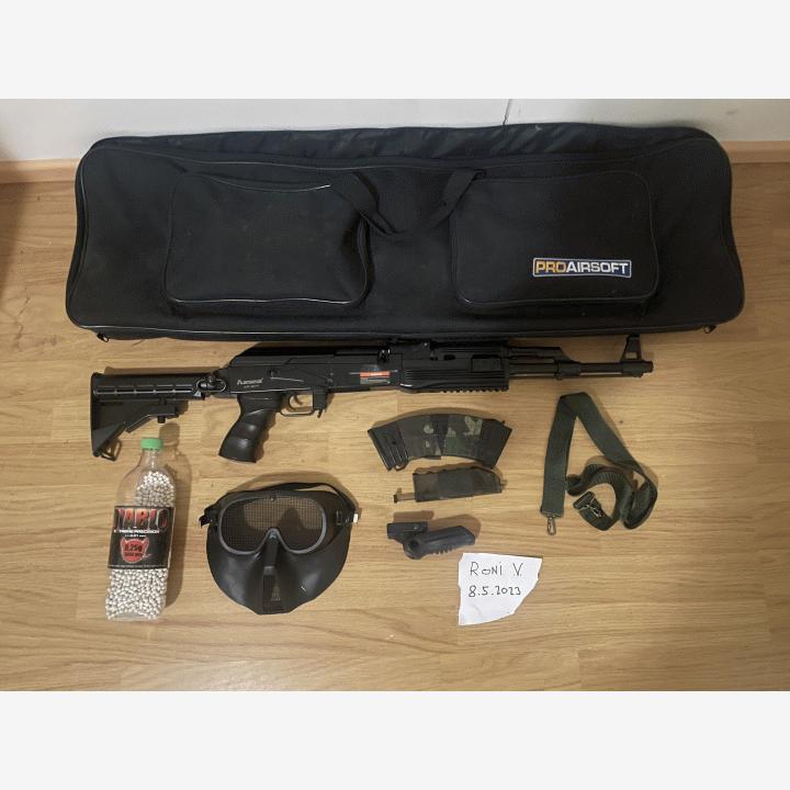 ASG AK47 Tactical sähköase paketti