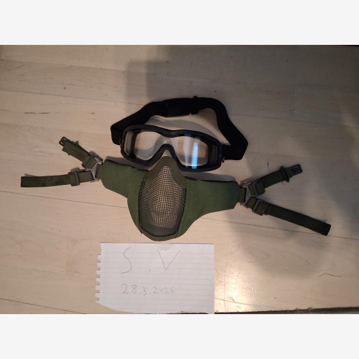 Myydään verkkomaski ja suojalasi