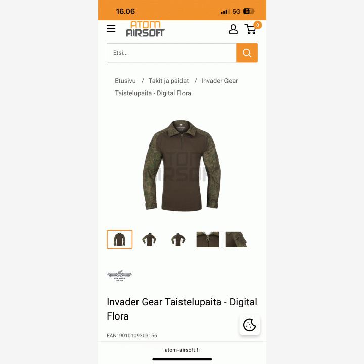Digital flora/emr taistelupaita ja ak lipastaskut