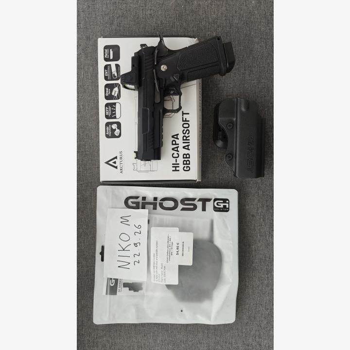 Arcturus Vanguard 4,3" Hi-Capa GBB Pistooli - Optics Ready & ARS-1