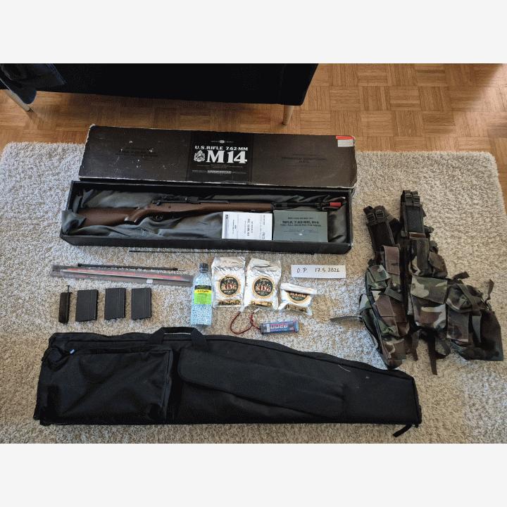 Tokyo Marui M14 oheisvarusteineen