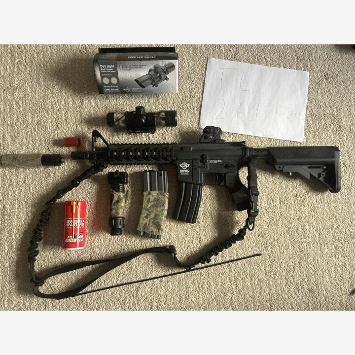 Sähköase (G&G CM16 Raider -huippupaketti (Vähän käytetty & hyvin pidetty))