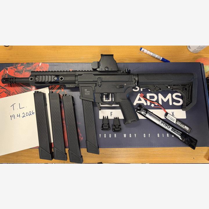 Specna Arms SA-FX01 sähköase + akku + 4 midcappia + punapiste