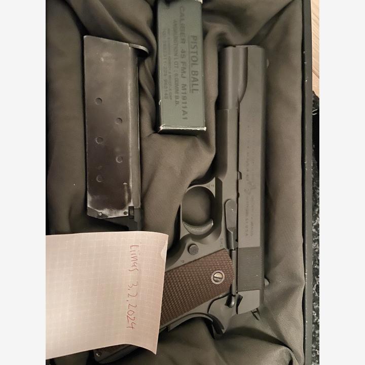 Marui Colt M1911A1 Government blowback kaasupistooli