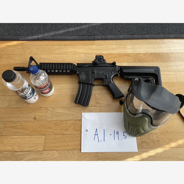 Cybergun Colt M4 (ovh. 230€) + laadukas airsoft suojamaski