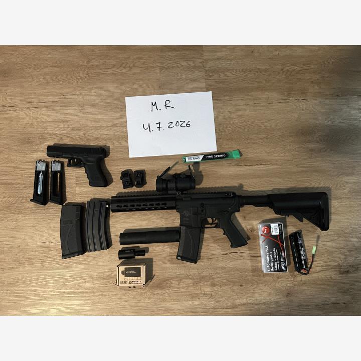 SA SPECNA ARMS M4 ja GLOCK 17 replica
