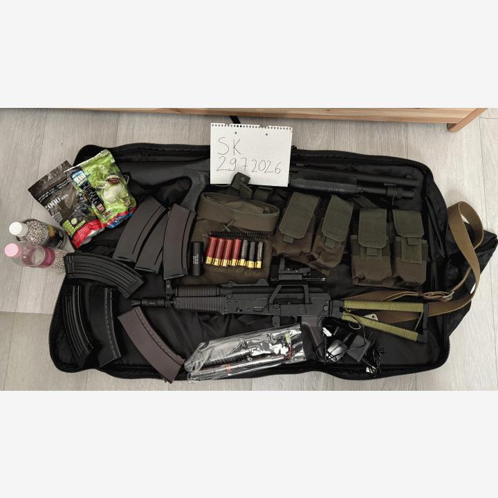CYMA AKS-74U ja varusteet. UUSI AKKU
